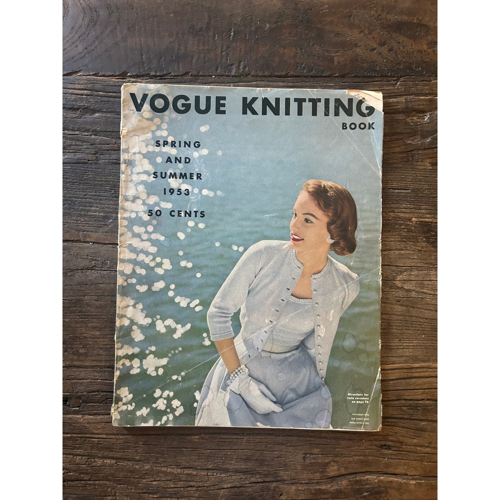 Vintage Vogue Knitting Book Spring Summer 1953 Mid Century Fashion Patterns